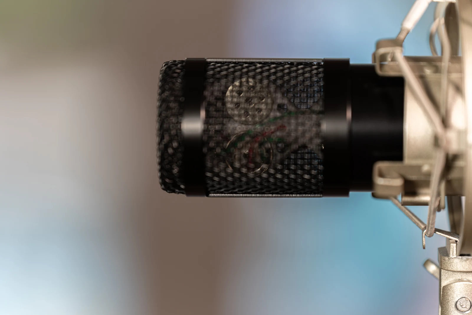 Sound Sleuth microphone in shock mount